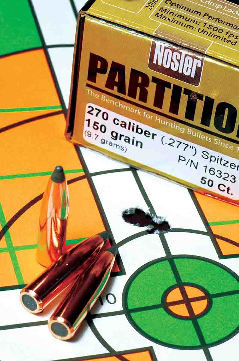 The best factory ammunition group Terry has ever shot was with a custom .270 Weatherby Magnum and Weatherby 150-grain Partitions. The group measures .248 inch.